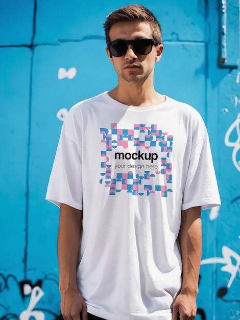 PSD TShirt Mockup Merch Showcase Template Kunstzinnige fotoshoot Stockfoto