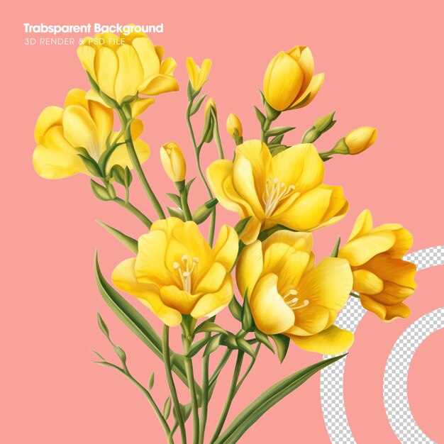 PSD psd tulips yellow