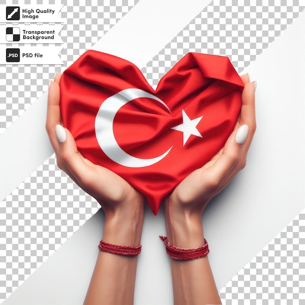 PSD psd turkey flag on transparent background