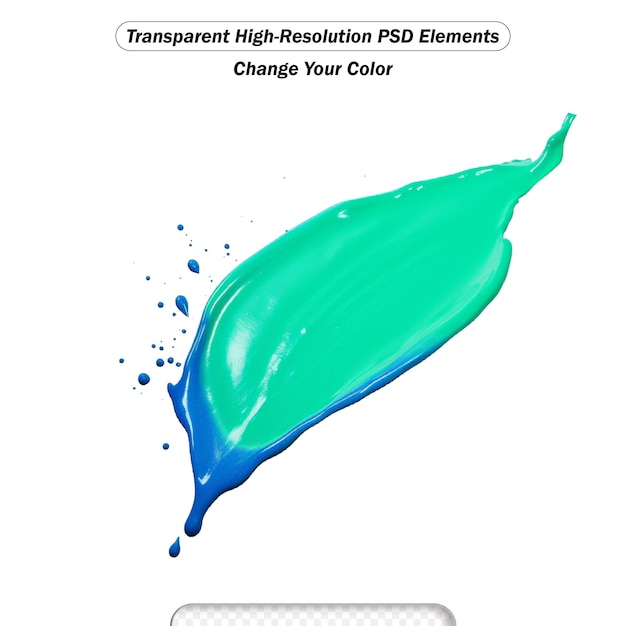 PSD 색 투명한 배경에 분리 된 psd 러윈 페인트 스플래시