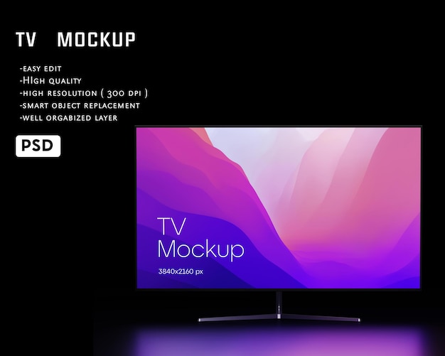 PSD psd tv mockup night version