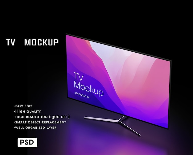 PSD psd tv mockup night version