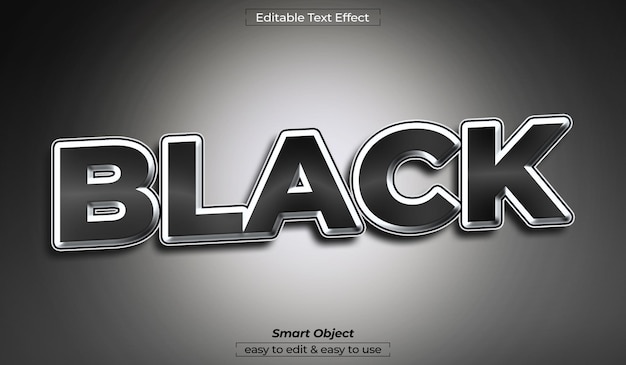 PSD psd type black text style effect