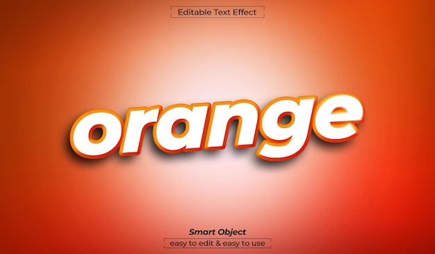 Psd type orange text style effect