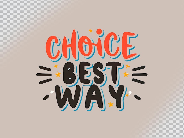 PSD psd типография choice best way шаблон дизайна футболки