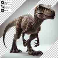 PSD psd tyrannosaurus rex dinosaur on transparent background with editable mask layer