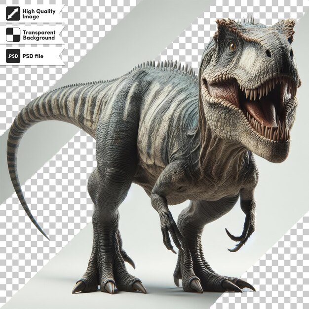 PSD psd tyrannosaurus rex dinosaur on transparent background with editable mask layer