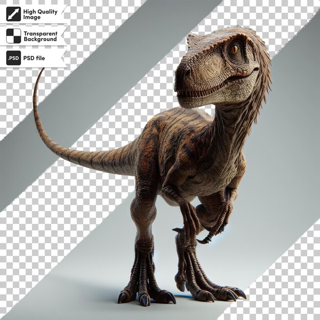 PSD psd tyrannosaurus rex dinosaur on transparent background with editable mask layer