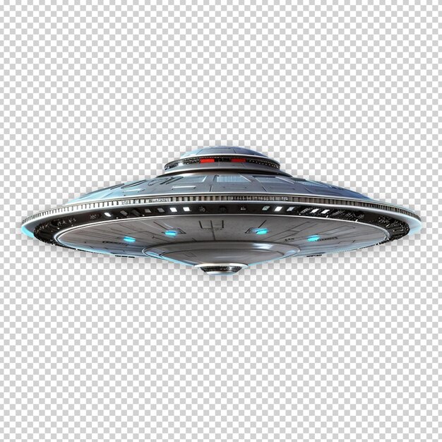 PSD psd unidentified flying object 3d render isolated on a transparent background