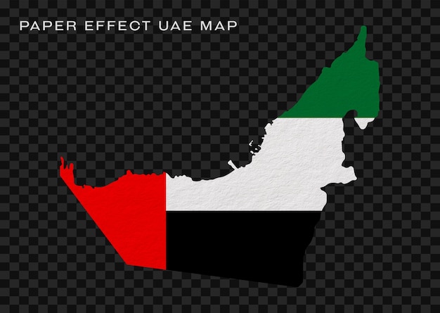 PSD bandiera degli emirati arabi uniti su sfondo trasparente