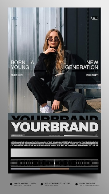 PSD Urban Fashion Instagram story templates