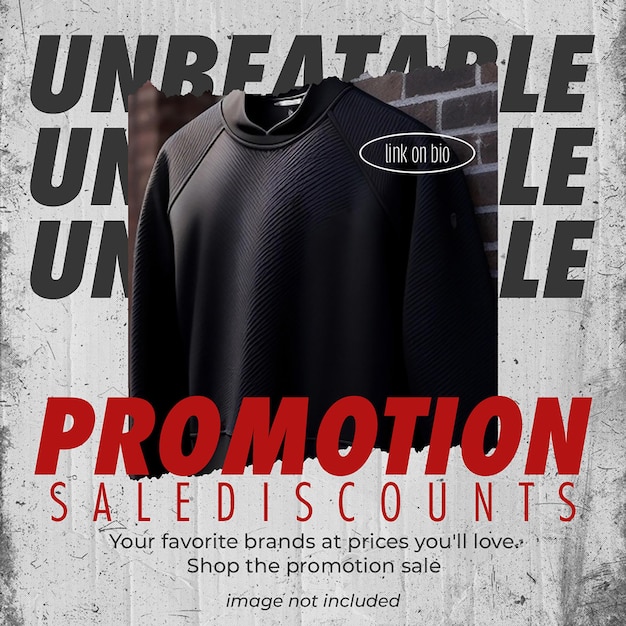 PSD psd urban fashion promotion sale discount instagram post template