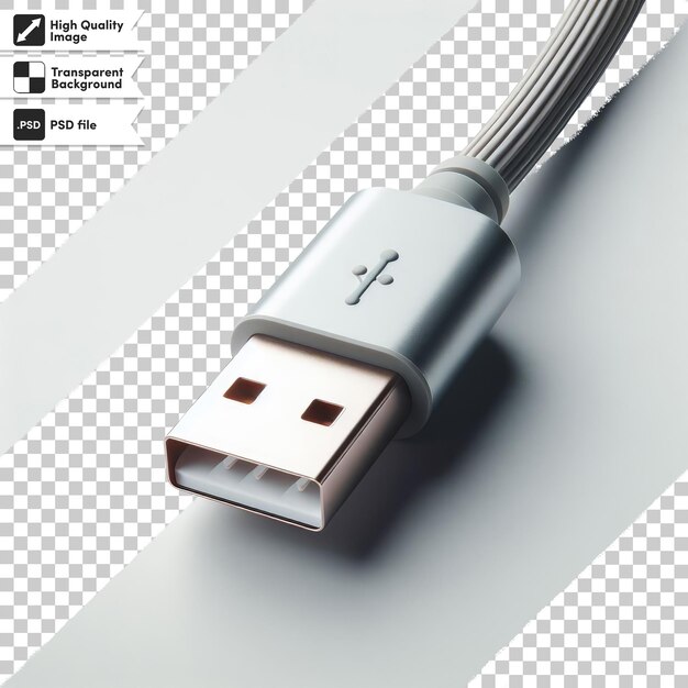 PSD psd usb cable on transparent background with editable mask layer