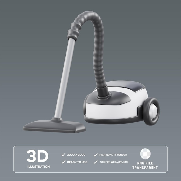 PSD 진공 3D 일러스트레이션