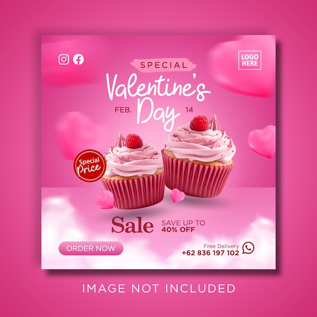 Psd valentine banner social media post instagram 01