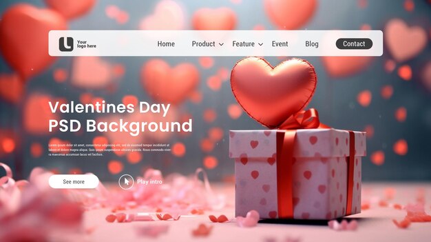 PSD psd valentines achtergrond web achtergrond