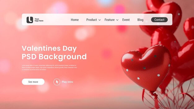 PSD psd valentines sfondo sfondo web