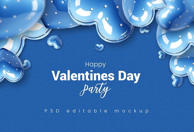 Mockup di carta di san valentino psd