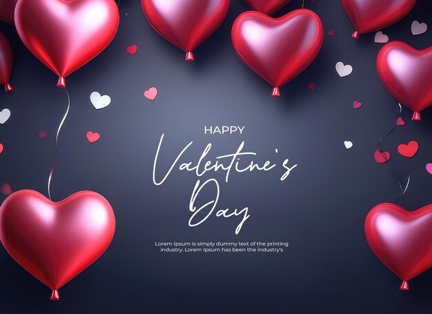 PSD psd valentines day background banner template