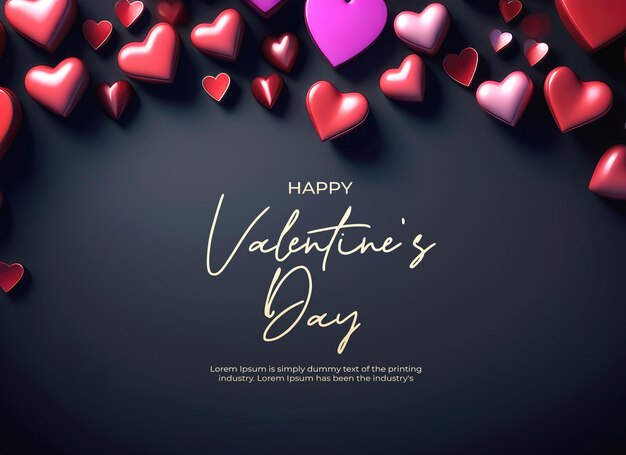 PSD psd valentines day background banner template