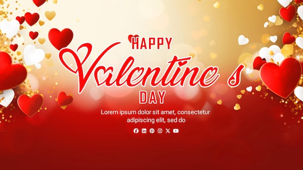 Psd valentines day background