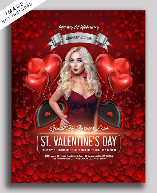 PSD psd festa di san valentino social media post flyer psd