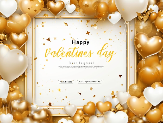 PSD psd valentines frame background