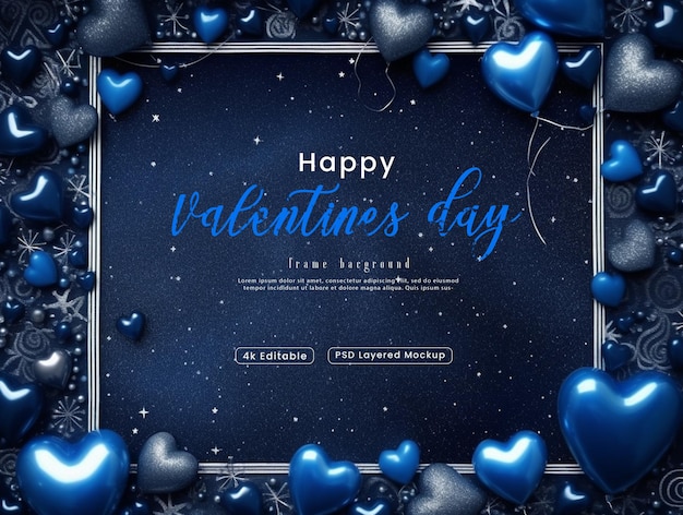 PSD psd valentines frame background