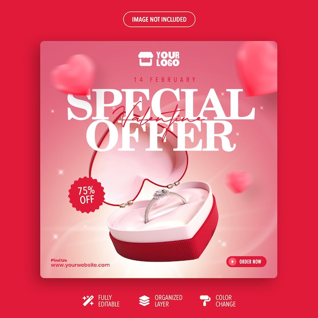 PSD psd valentines special offer