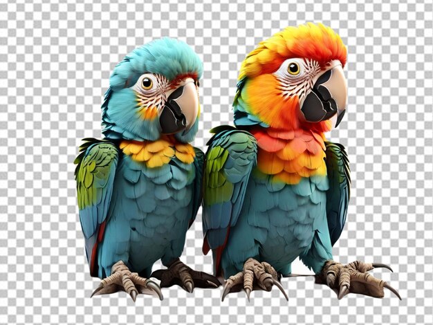 PSD psd van een 3d baby macaws