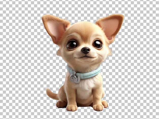 PSD psd van een 3d cartoon baby chihuahua