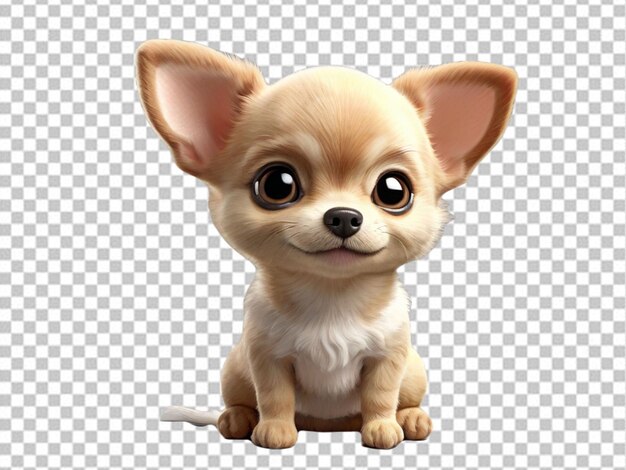 PSD psd van een 3d cartoon baby chihuahua