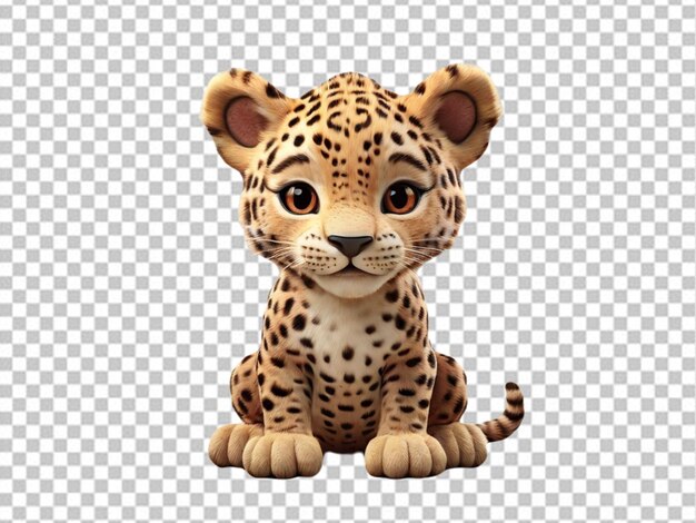 PSD psd van een 3d cartoon baby jaguar