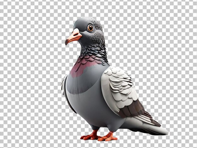 PSD psd van een 3d cartoon pigeon