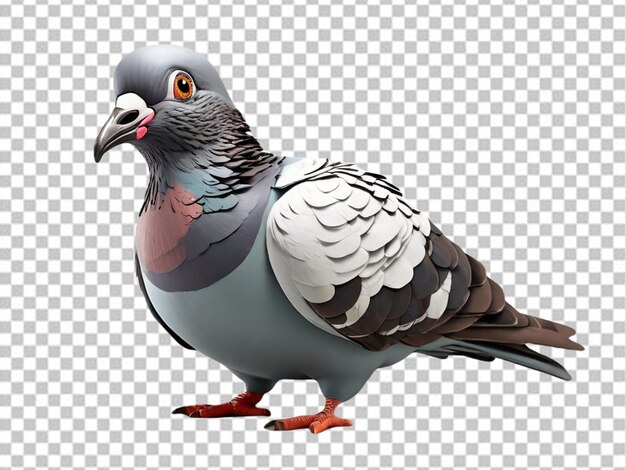 PSD psd van een 3d cartoon pigeon