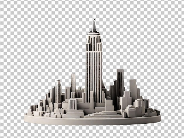 Psd van een 3d empire state building