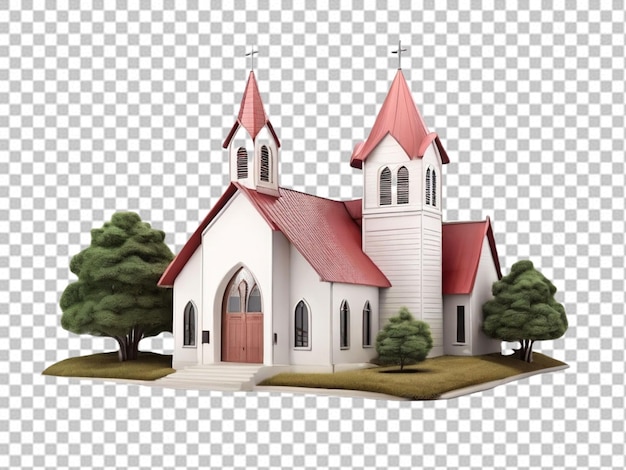 PSD psd van een 3d-kerk