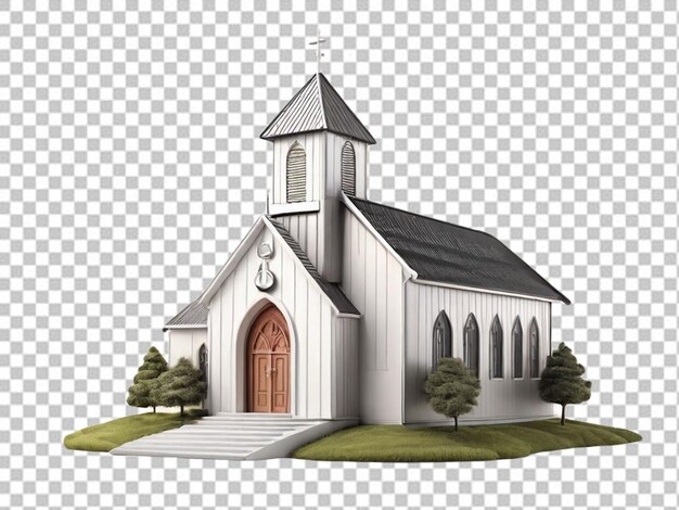 PSD psd van een 3d-kerk