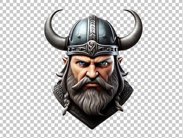 Psd van een 3d viking hoofd logo