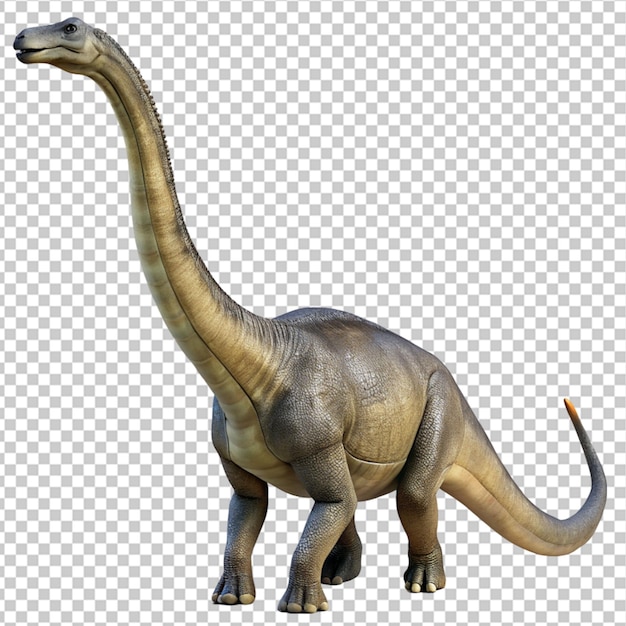 Psd van een brachiosaurus op een doorzichtige achtergrond