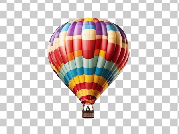 Psd van een kleurrijke luchtballon die vliegt