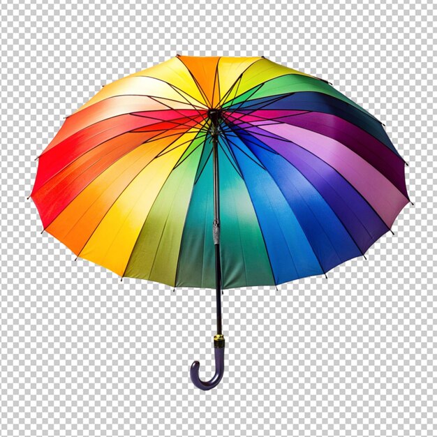 PSD psd van een kleurrijke paraplu op een doorzichtige achtergrond