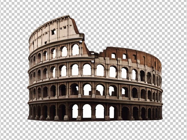 PSD psd van een romeins colosseum op een doorzichtige achtergrond