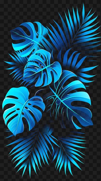 PSD psd van luminous turquoise blue lagoon met swirling layers tropical y2k glow neon outline design