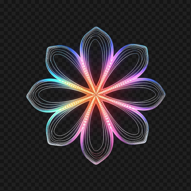 Psd van sand dollar sandy beige spiral neon lines starfish spiral ne transparent clean glow effecten