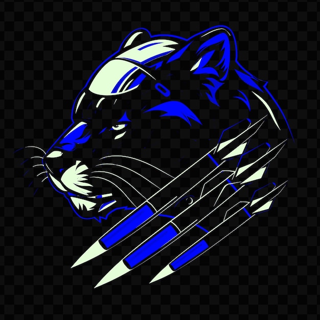 PSD psd vector agile panther with a stealth fighter jet helmet and missiles tshirt design tattoo ink