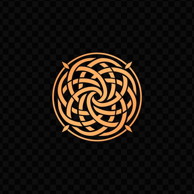 PSD psd vector ancient celtic clan logo with knotwork and spirals for decor simple design tattoo art