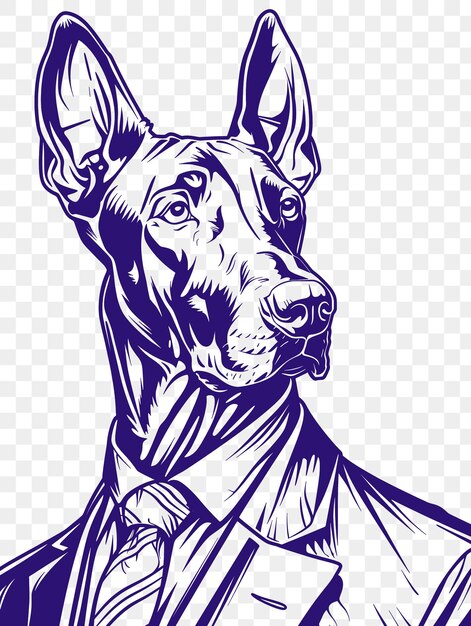 PSD psd vector charming custom black and white cnc illustration pet portraits and outline art tattoo