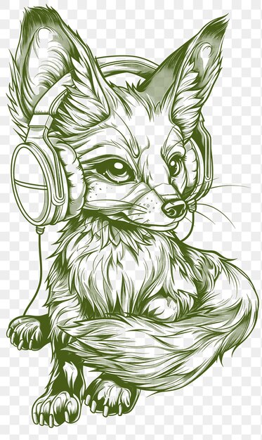 Psd vector charming custom black and white cnc illustration pet portraits and outline art tattoo