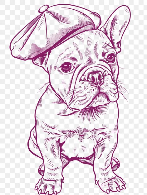 Psd vector charming custom black and white cnc illustration pet portraits and outline art tattoo